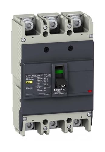 Силовой автомат Schneider Electric Easypact EZC 250, TM-D, 36кА, 3P, 200А