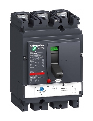 Силовой автомат Schneider Electric Compact NSX 160, TM-D, 36кА, 3P, 80А