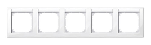 Рамка 5 постов Schneider Electric MERTEN M-SMART, горизонтальная, полярно-белый