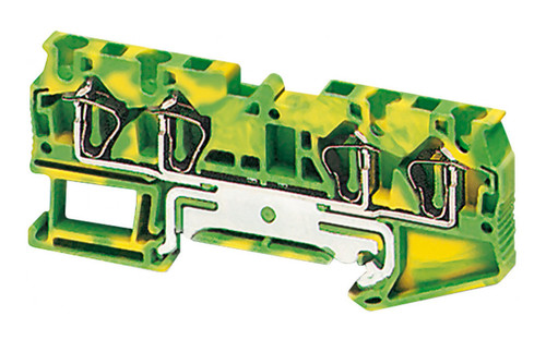 Пружинная клемма для заземления Schneider Electric TERMINAL 4 мм², желто-зеленый, NSYTRR44PE