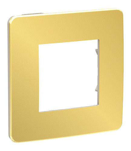 Рамка 1 пост Schneider Electric UNICA NEW STUDIO, два цвета, золото, бежевый
