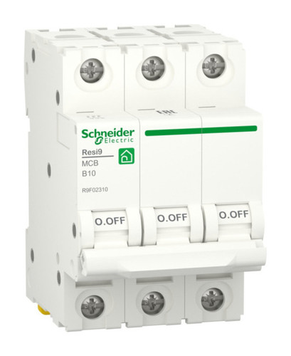 Автоматический выключатель Schneider Electric Resi9 3P 10А (B) 6кА, R9F02310