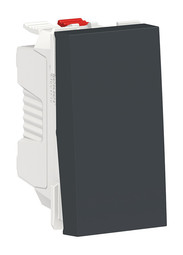 Выключатель UNICA MODULAR одноклавишный кнопочный схема 1 10 A 1 модуль антрацит