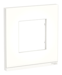 Рамка 1 пост UNICA PURE, горизонтальная, матовое стекло, белый